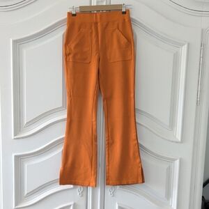 Anthropologie Orange Boot-Cut Flare Pants